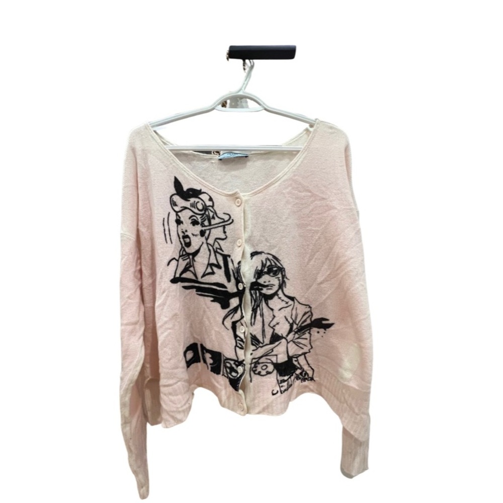 Prada Cashmere Emma Stencil Cardigan